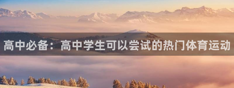 必一运动公司简介：高中必备：高中学生可以尝试的热门体育运动